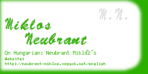 miklos neubrant business card